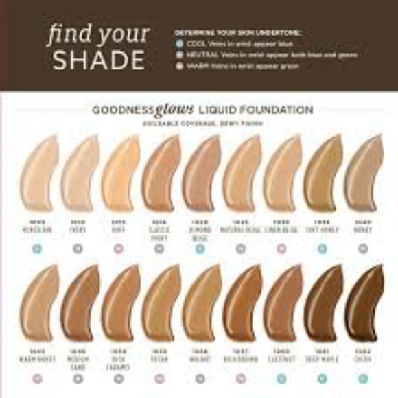 Burts Bees Goodness Glows Liquid Makeup- #1057 Rich Brown. 1 oz Bottle. - Picture 9 of 9